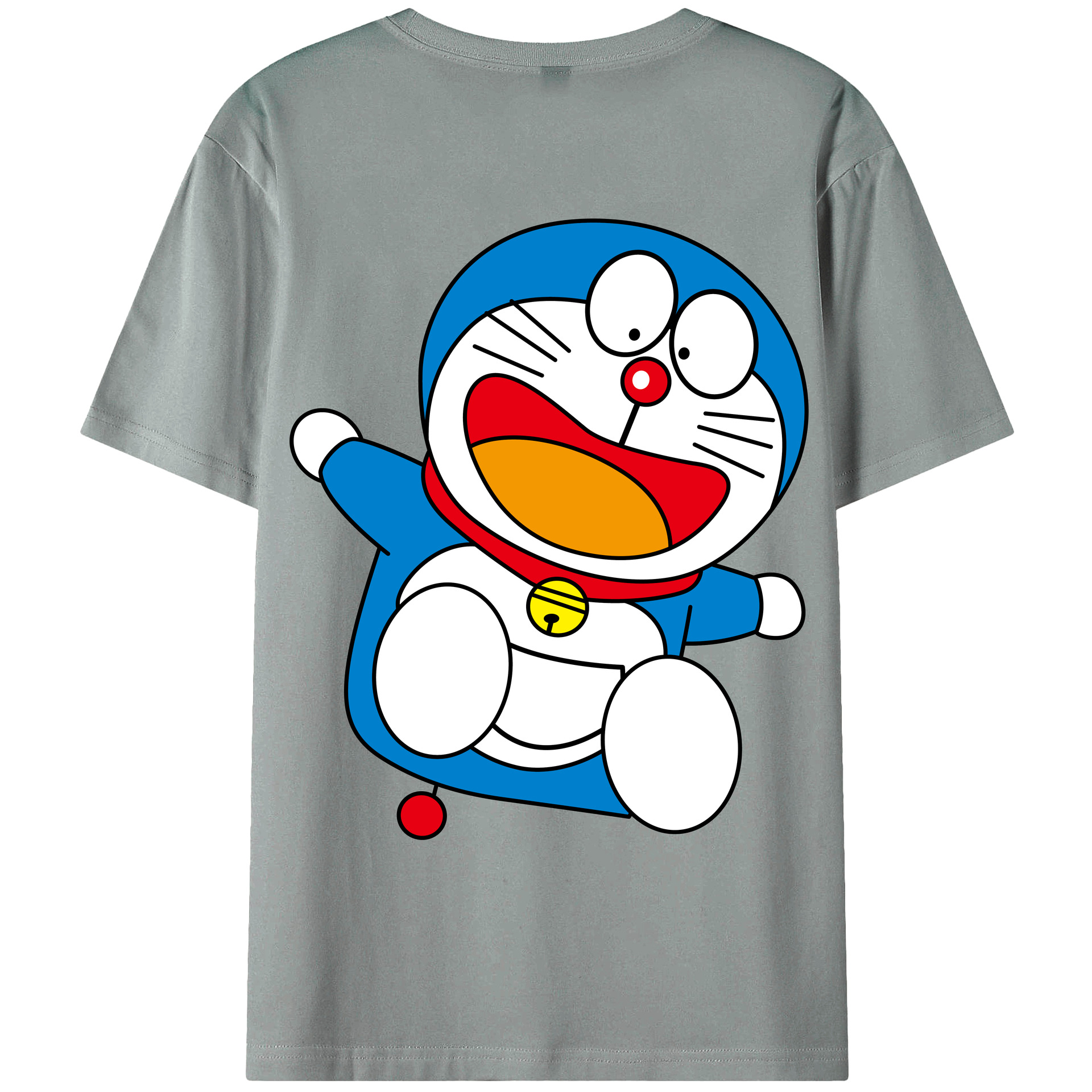 （画像用） ドラえもん Doraemon 綿100％ メンズ半袖Tシャツ（バックプリント） 通気性